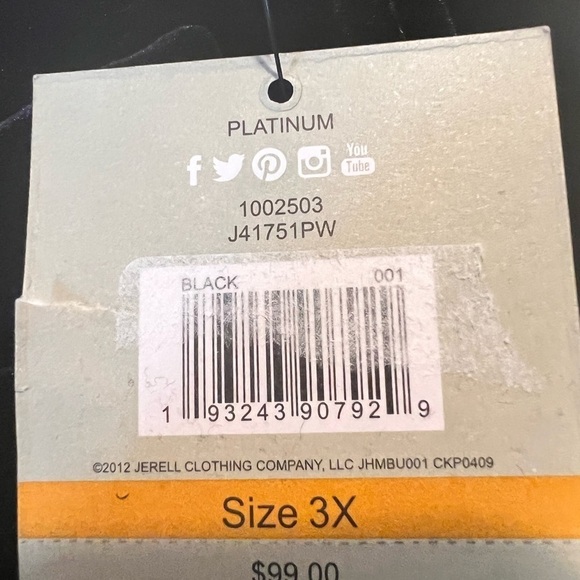 John Mark Solid Black Faux Jean with back pockets Velvet Pull On Pants Size Plus - Picture 8 of 12